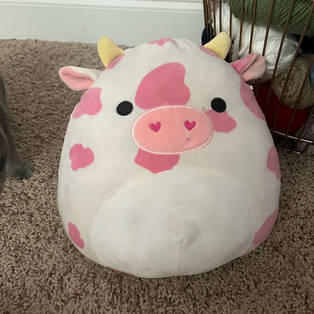 12-inch Squishmallows Pink and White Cuddly Plush